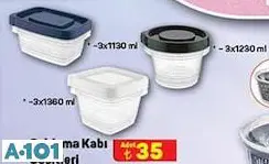 SAKLAMA KABI ÇEŞİTLERİ 3X1130 ML / 3X1360 ML / 3X1230 ML